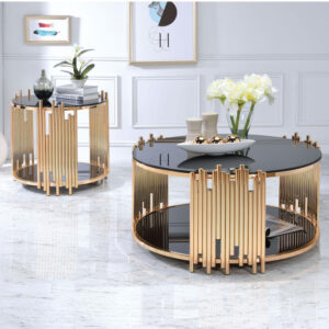 Halo Gold Coffee Table Set